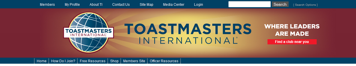 Toastmasters International Website